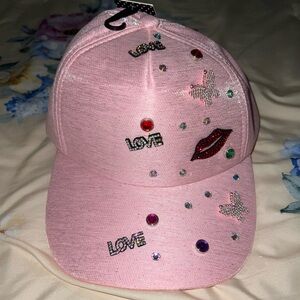 rhinestone “LOVE” pink hat